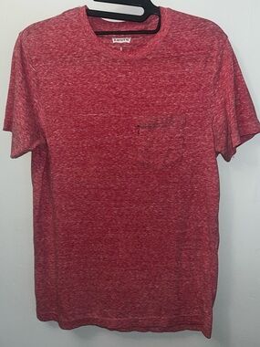 Levi's Red Heather Short-Sleeve Pocket Tee